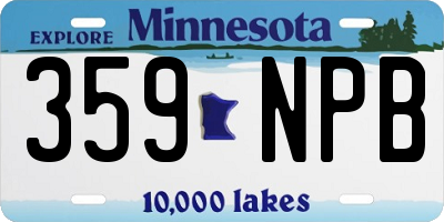 MN license plate 359NPB