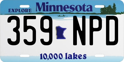 MN license plate 359NPD