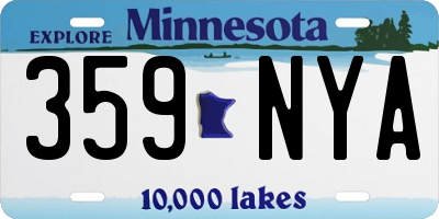 MN license plate 359NYA