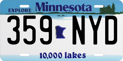 MN license plate 359NYD