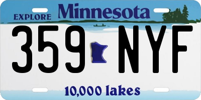 MN license plate 359NYF