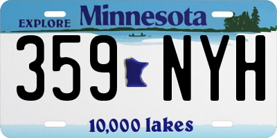 MN license plate 359NYH