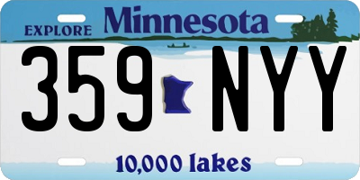MN license plate 359NYY