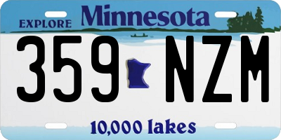 MN license plate 359NZM