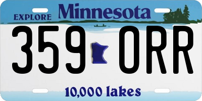 MN license plate 359ORR