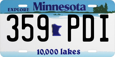 MN license plate 359PDI