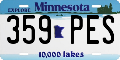 MN license plate 359PES