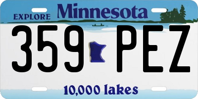MN license plate 359PEZ