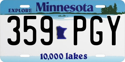 MN license plate 359PGY