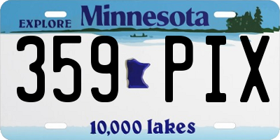 MN license plate 359PIX