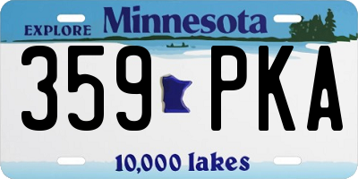 MN license plate 359PKA