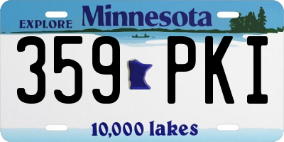 MN license plate 359PKI