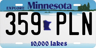 MN license plate 359PLN