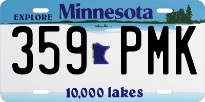 MN license plate 359PMK