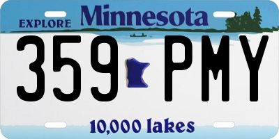 MN license plate 359PMY