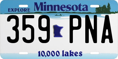 MN license plate 359PNA