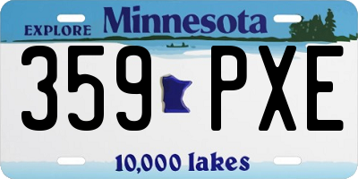 MN license plate 359PXE