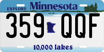 MN license plate 359QQF