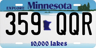 MN license plate 359QQR