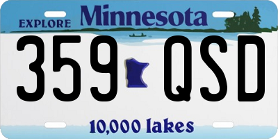 MN license plate 359QSD