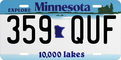 MN license plate 359QUF