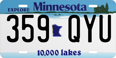 MN license plate 359QYU