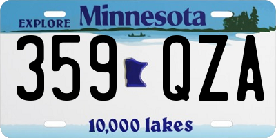 MN license plate 359QZA