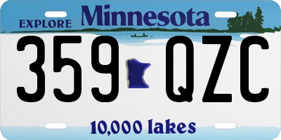 MN license plate 359QZC