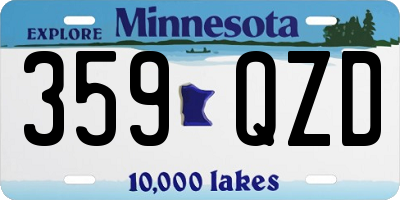 MN license plate 359QZD