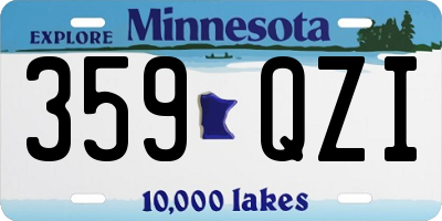 MN license plate 359QZI