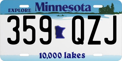 MN license plate 359QZJ