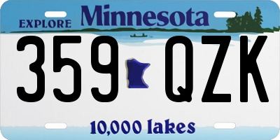 MN license plate 359QZK