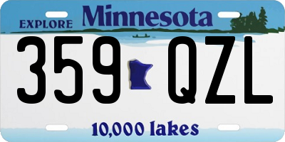MN license plate 359QZL