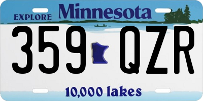 MN license plate 359QZR