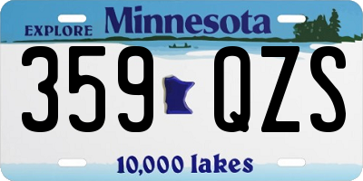MN license plate 359QZS