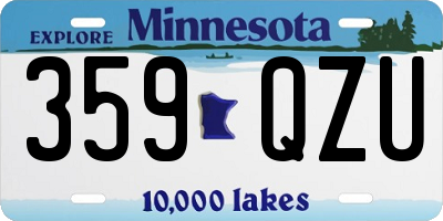 MN license plate 359QZU
