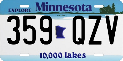 MN license plate 359QZV