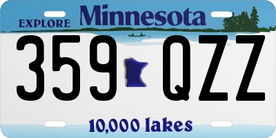 MN license plate 359QZZ