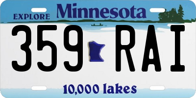 MN license plate 359RAI
