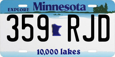 MN license plate 359RJD