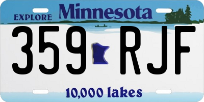 MN license plate 359RJF