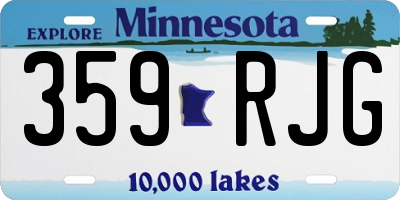 MN license plate 359RJG