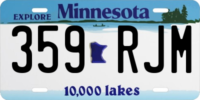 MN license plate 359RJM