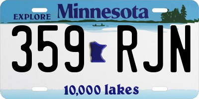 MN license plate 359RJN