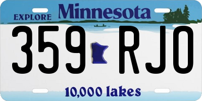 MN license plate 359RJO