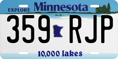 MN license plate 359RJP