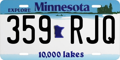 MN license plate 359RJQ