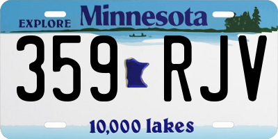 MN license plate 359RJV