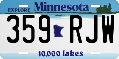 MN license plate 359RJW
