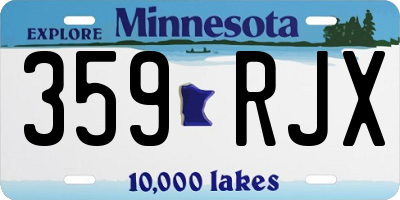 MN license plate 359RJX